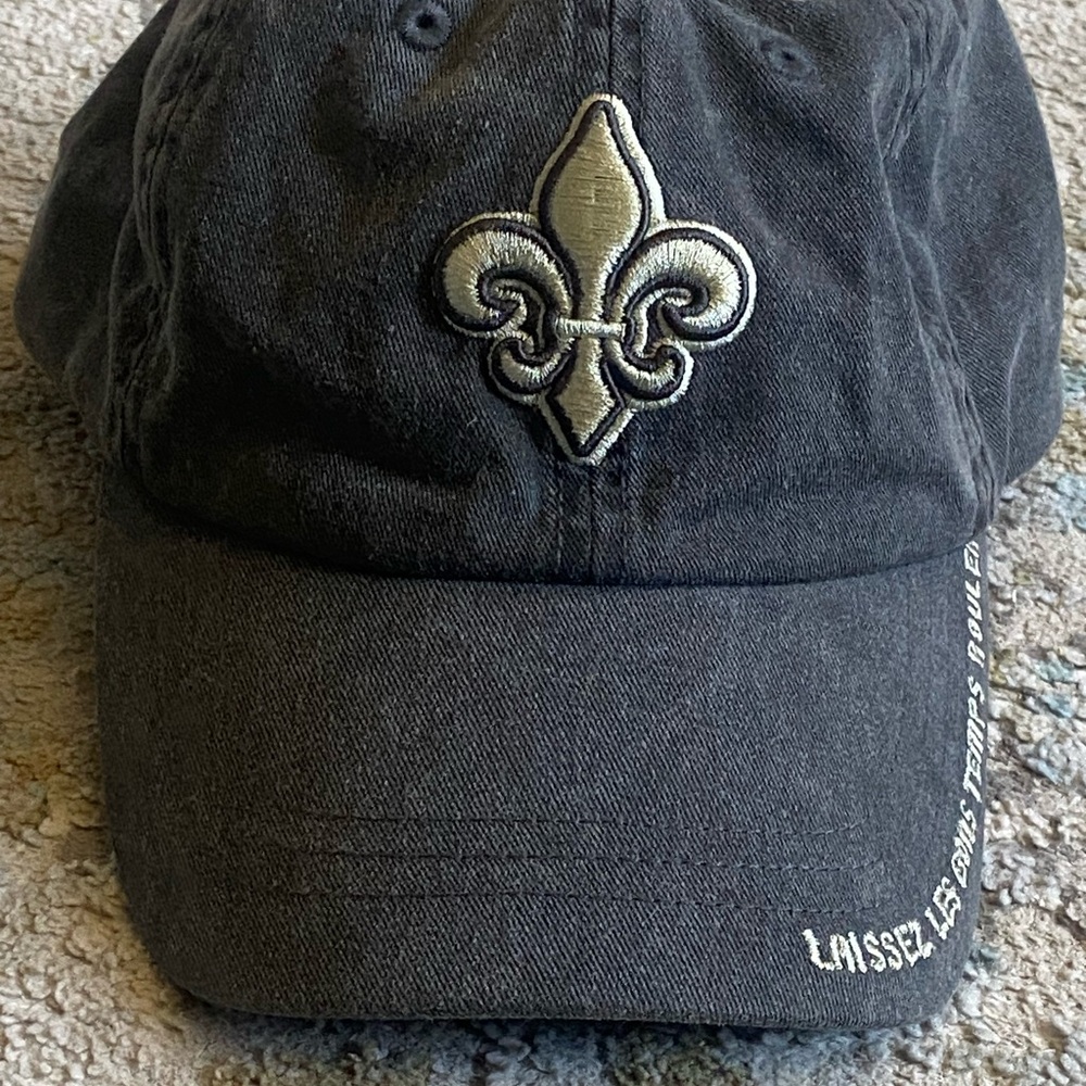 Affliction Black Cap with Silver Fleur-de-Lis